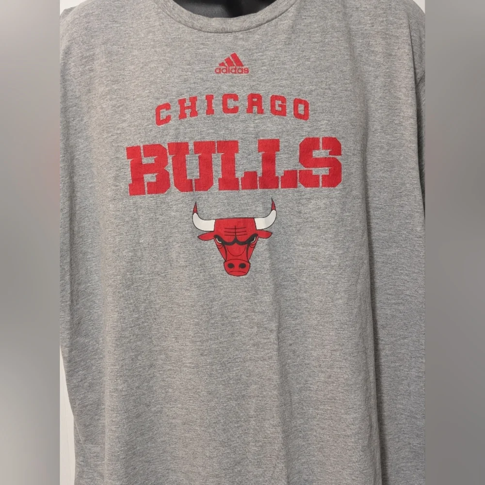 Men's Adidas Chicago Bulls Graphic Gray T-Shirt Size 2X